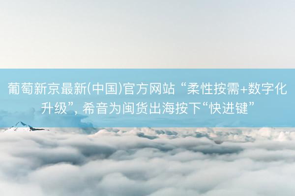 葡萄新京最新(中国)官方网站 “柔性按需+数字化升级”， 希音为闽货出海按下“快进键”