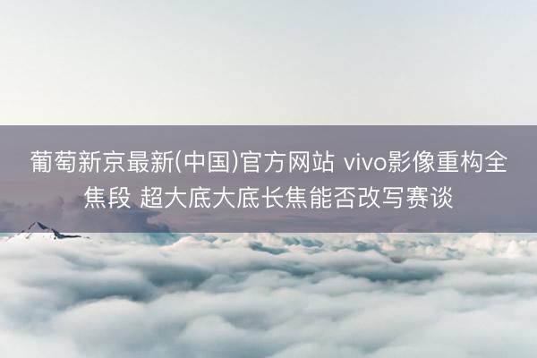 葡萄新京最新(中国)官方网站 vivo影像重构全焦段 超大底大底长焦能否改写赛谈