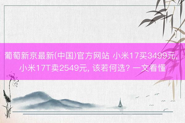 葡萄新京最新(中国)官方网站 小米17买3499元, 小米17T卖2549元, 该若何选? 一文看懂