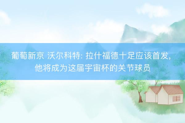 葡萄新京 沃尔科特: 拉什福德十足应该首发, 他将成为这届宇宙杯的关节球员