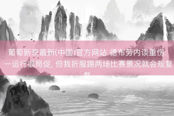 葡萄新京最新(中国)官方网站 德布劳内谈重伤: 一运行很局促， 但我折服踢两场比赛景况就会规复