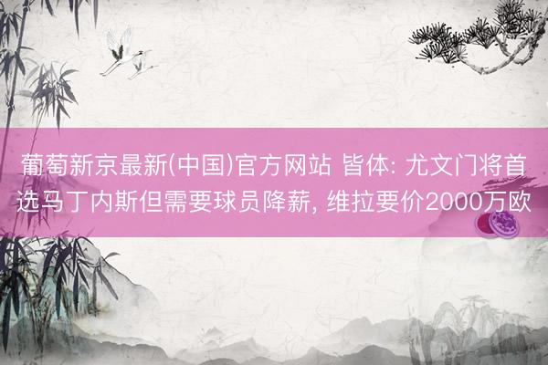 葡萄新京最新(中国)官方网站 皆体: 尤文门将首选马丁内斯但需要球员降薪， 维拉要价2000万欧