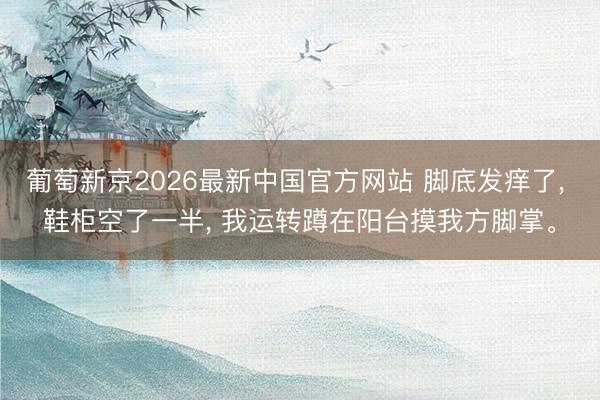 葡萄新京2026最新中国官方网站 脚底发痒了， 鞋柜空了一半， 我运转蹲在阳台摸我方脚掌。