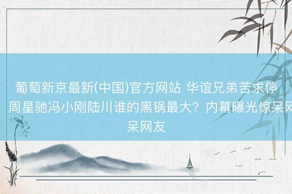 葡萄新京最新(中国)官方网站 华谊兄弟苦求停业！周星驰冯小刚陆川谁的黑锅最大？内幕曝光惊呆网友