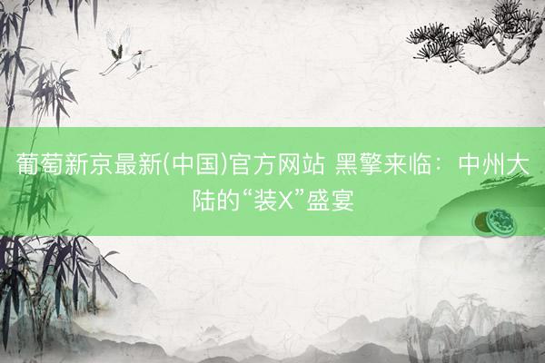 葡萄新京最新(中国)官方网站 黑擎来临：中州大陆的“装X”盛宴