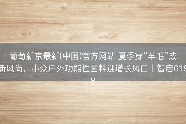 葡萄新京最新(中国)官方网站 夏季穿“羊毛”成新风尚，小众户外功能性面料迎增长风口丨智启618